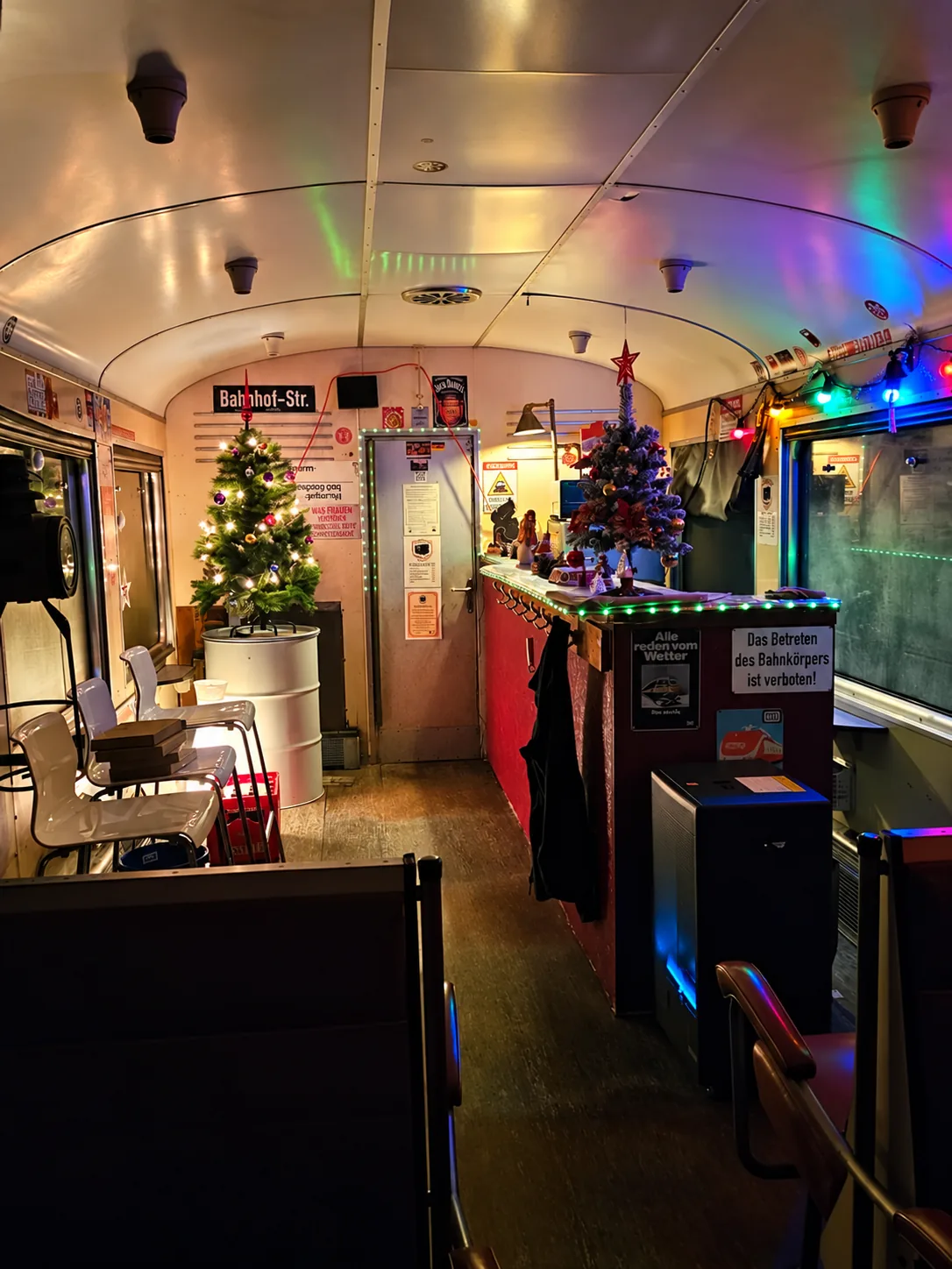 Foto aus dem historischen Wagen der Neustadter Kompanie: Weihnachten im Wagen